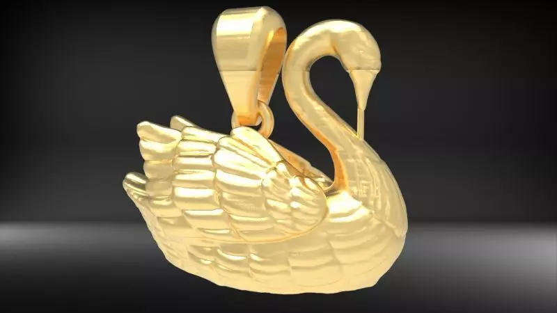 Swan pendant 3D print model