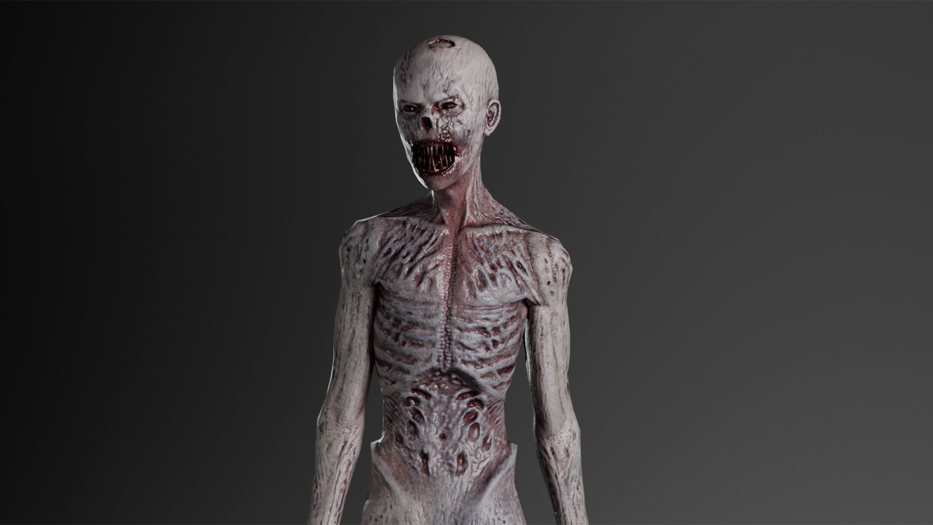 Cadaver Low-poly 3D model_4