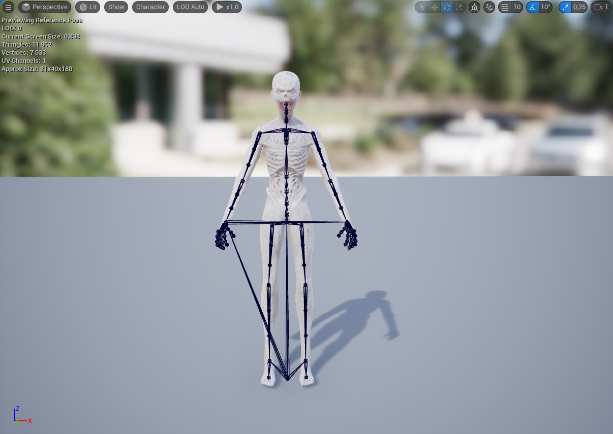 Cadaver Low-poly 3D model_8