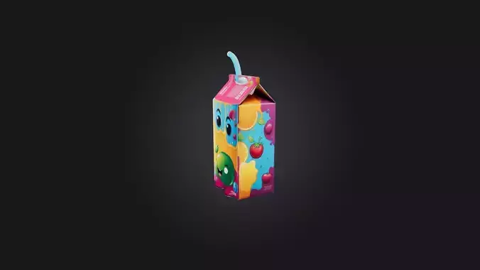 Cartoon Juice Box