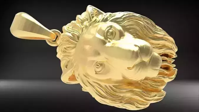 Lion head pendant Hollow Light weight Jewelry