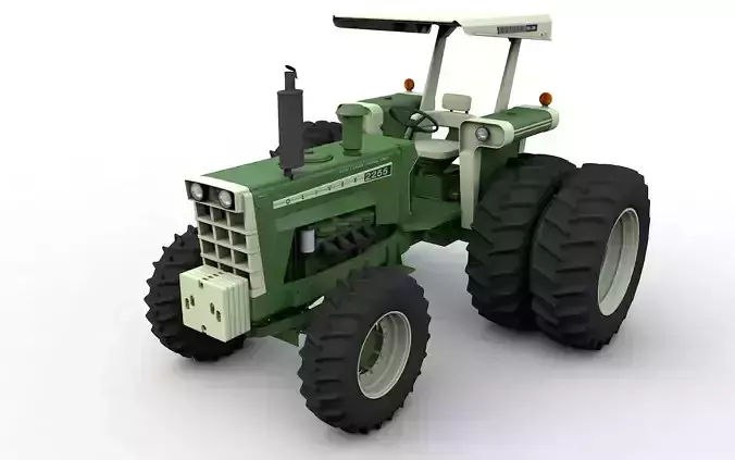 Oliver 2255 4WD Tractor 1972 with Canopy 3D model