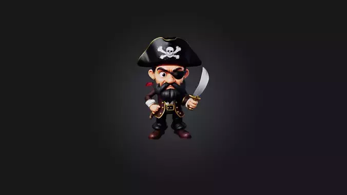 Cartoon Pirates 3D model