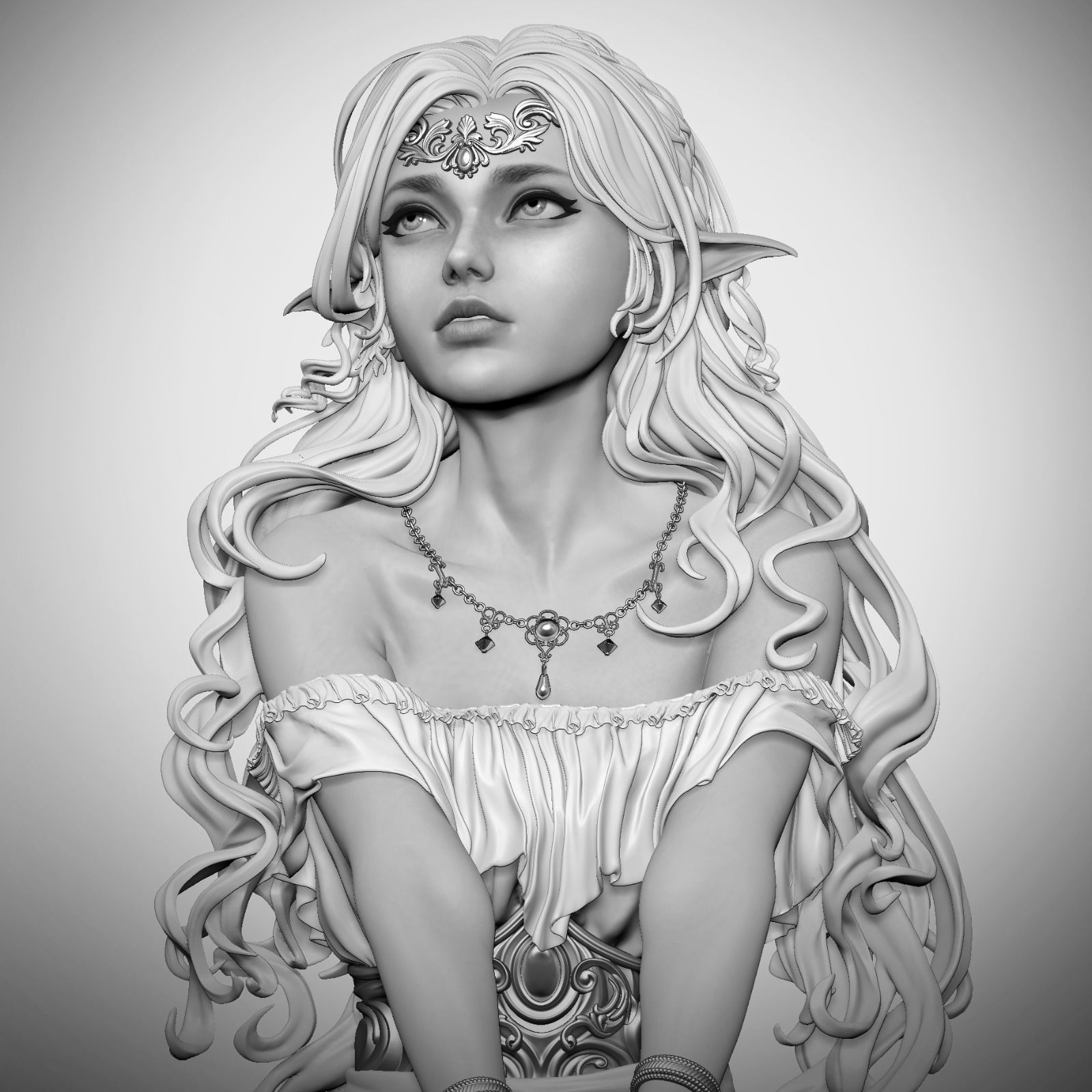 Elf Princess 3D Print 3D print model_5
