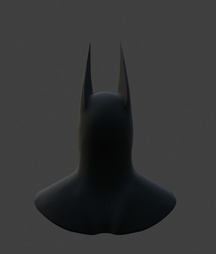 Arkham Asylum inspired Batman cowl 3D print model_2