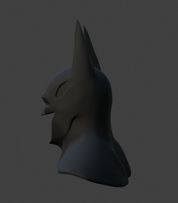 Arkham Asylum inspired Batman cowl 3D print model_1