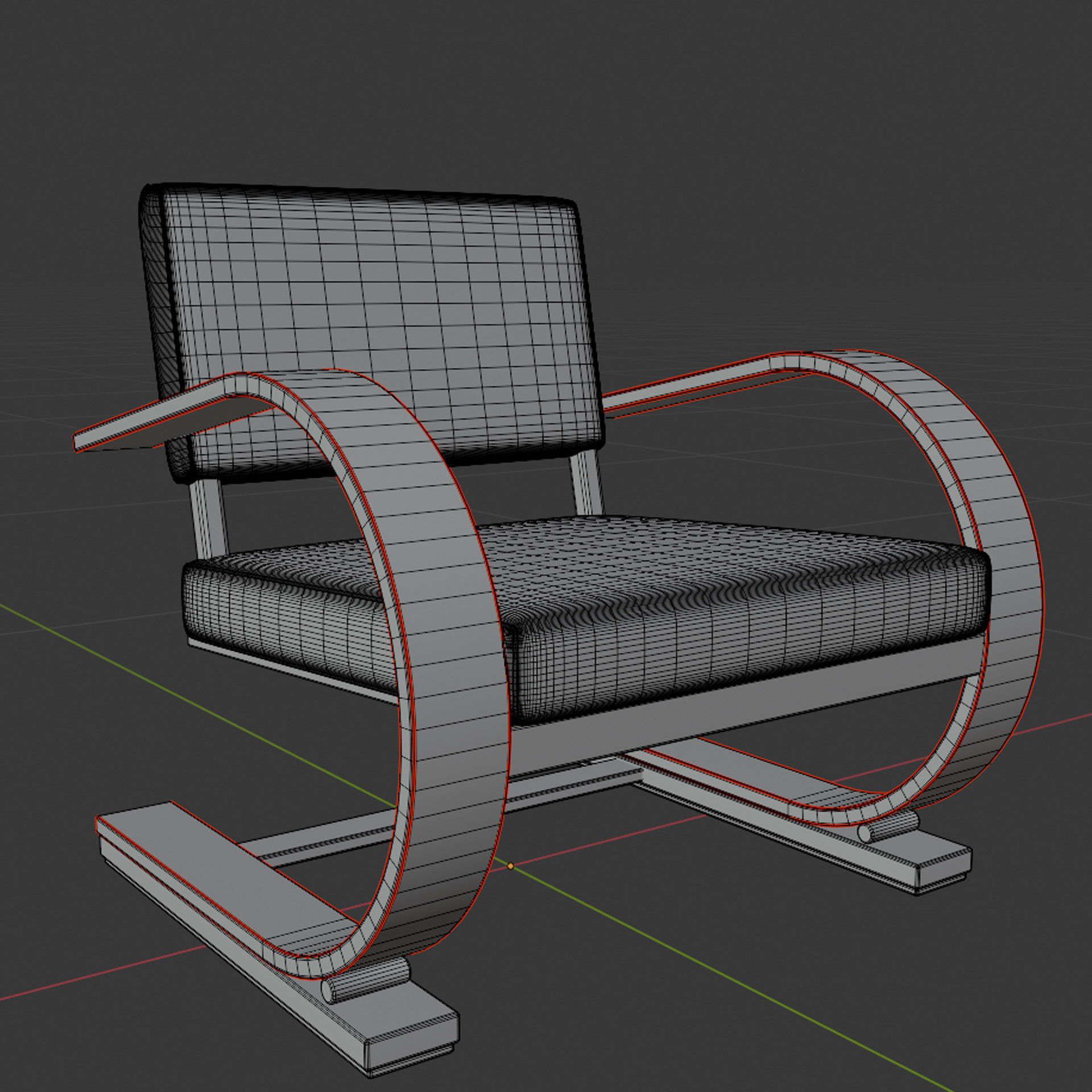 Furniture Armchair Crearq Model Brk03  3D model_3