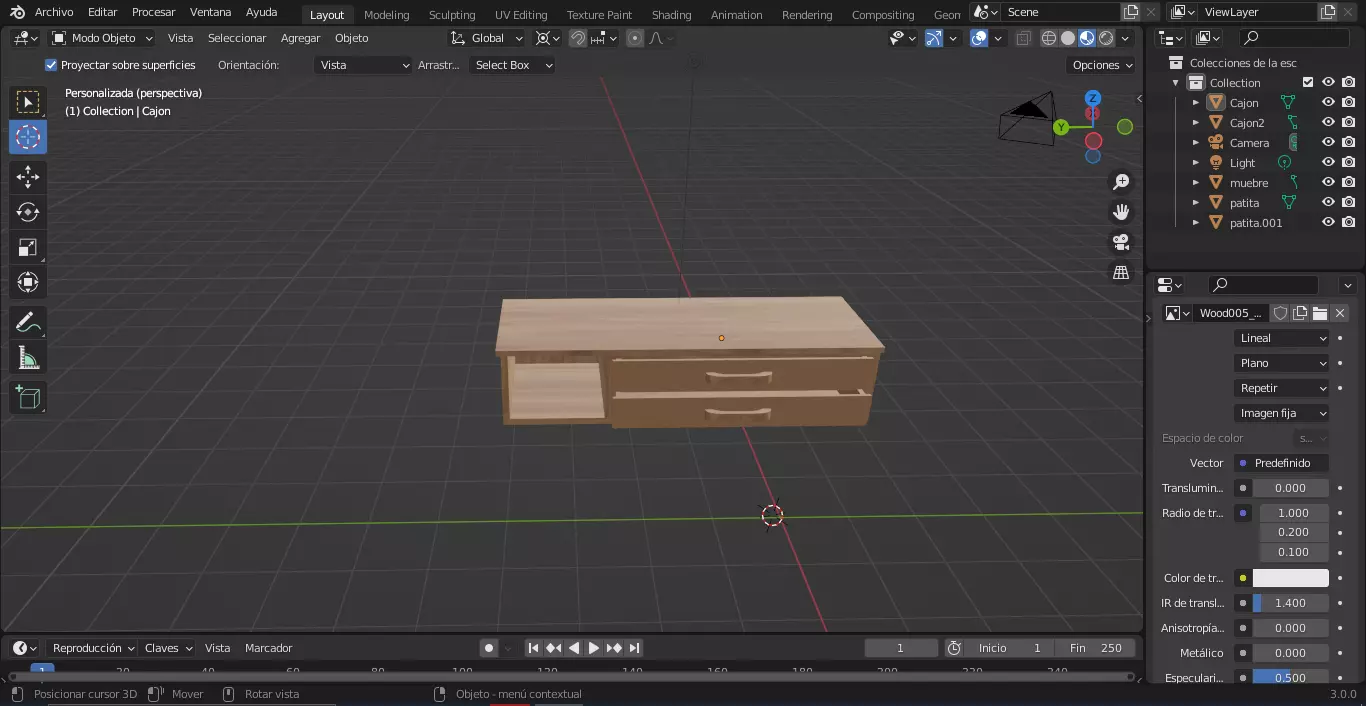 wooden bedside cabinet  3D model_0