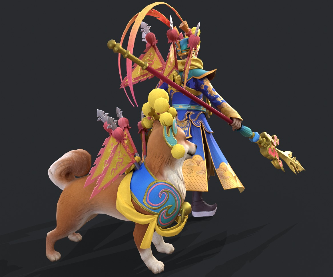 The stage actor and his dog 3D model_10