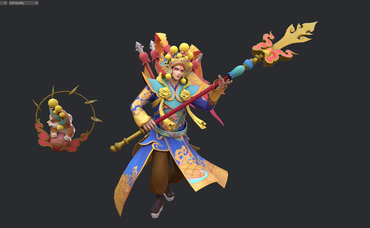 The stage actor and his dog 3D model_5