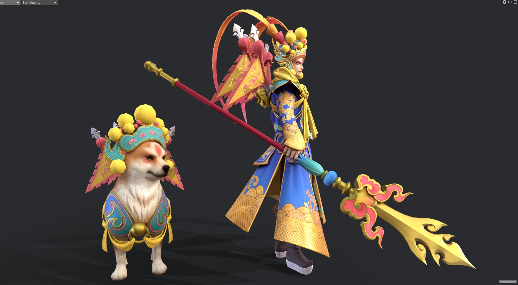 The stage actor and his dog 3D model_11