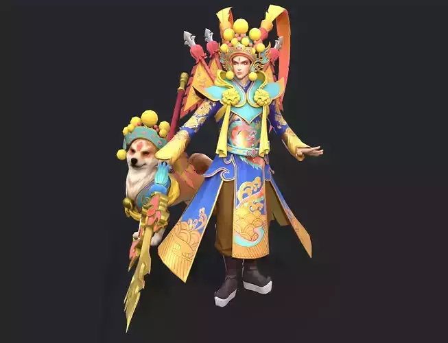 The stage actor and his dog