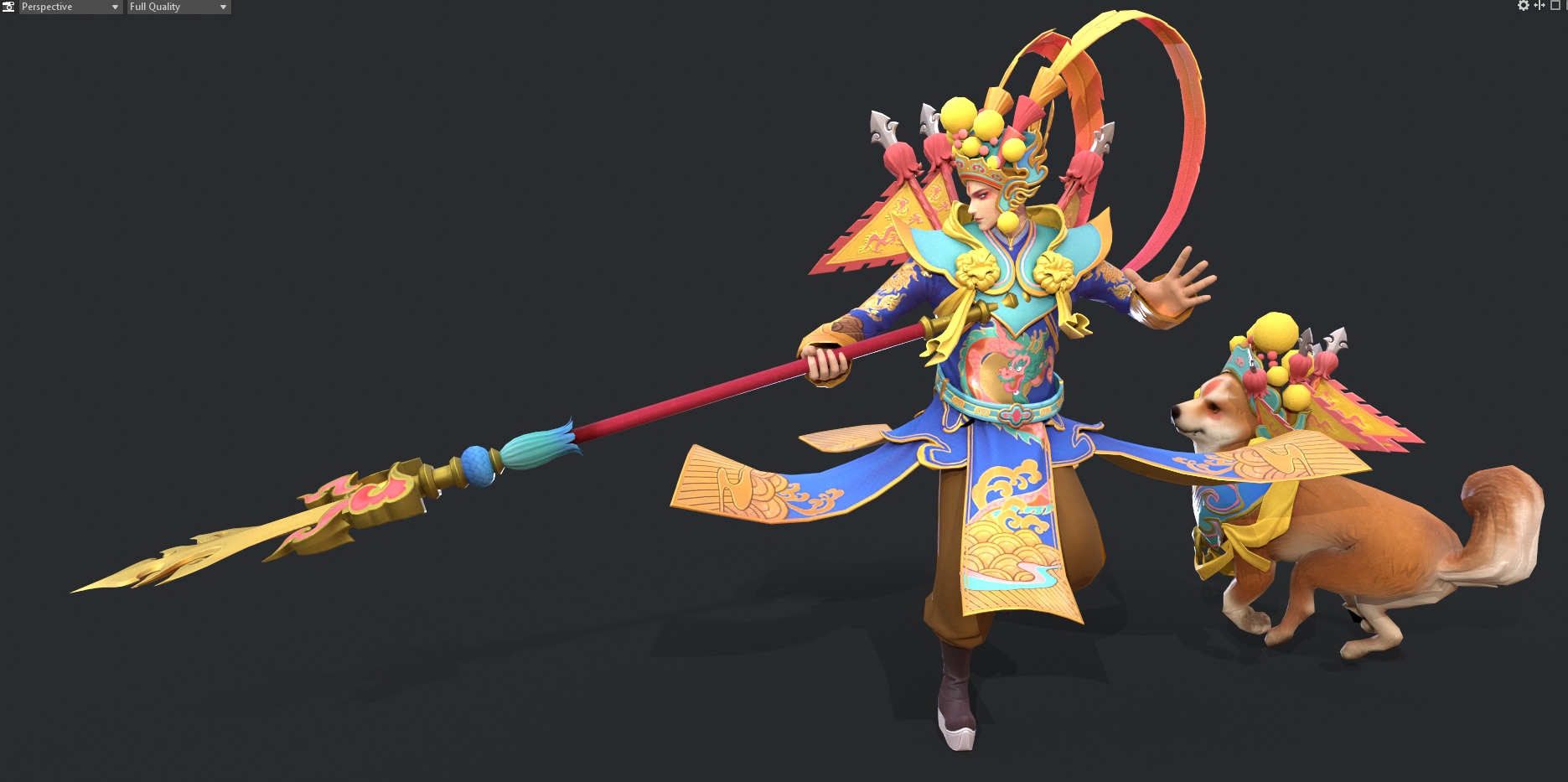 The stage actor and his dog 3D model_3