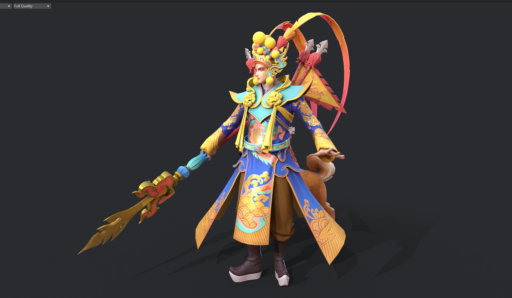 The stage actor and his dog 3D model_7