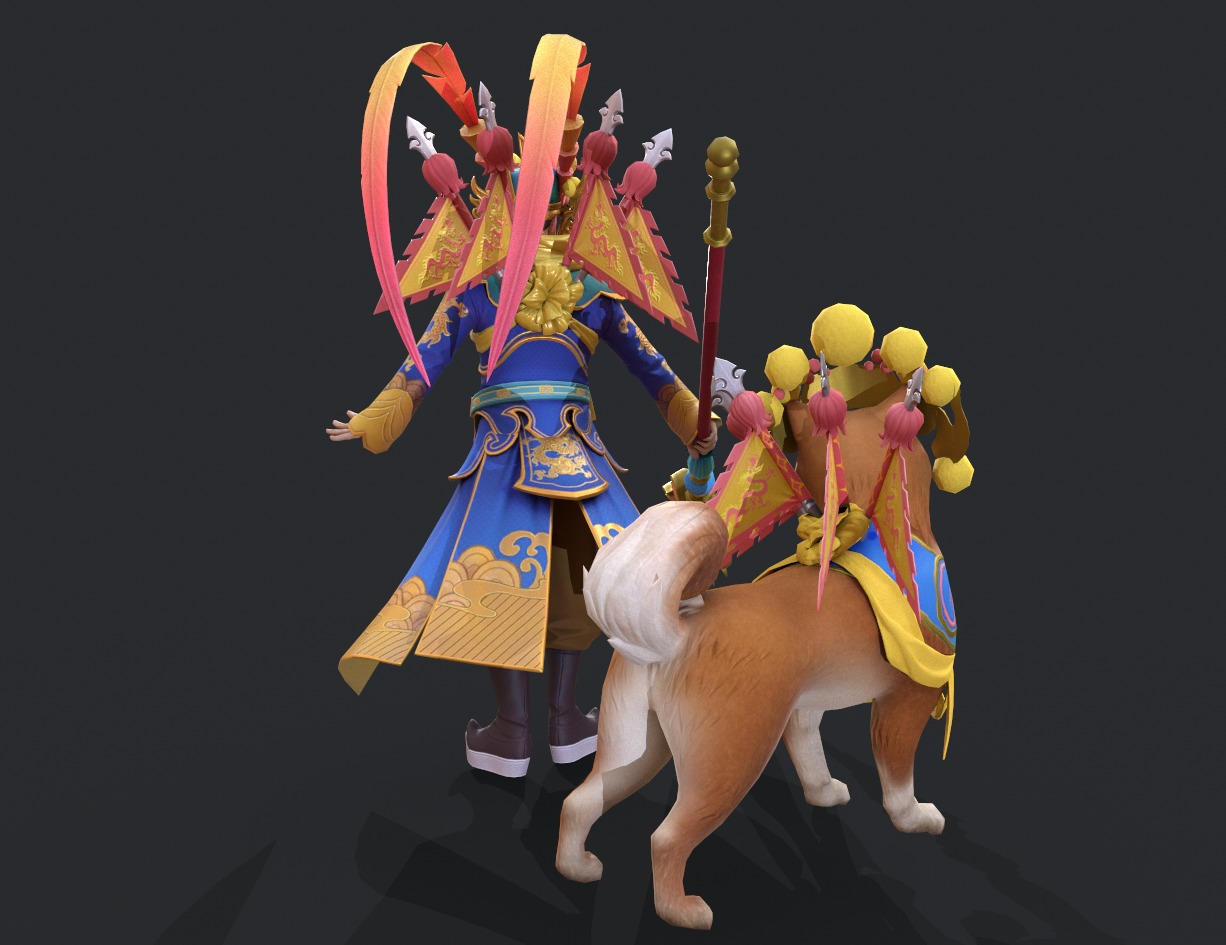 The stage actor and his dog 3D model_9