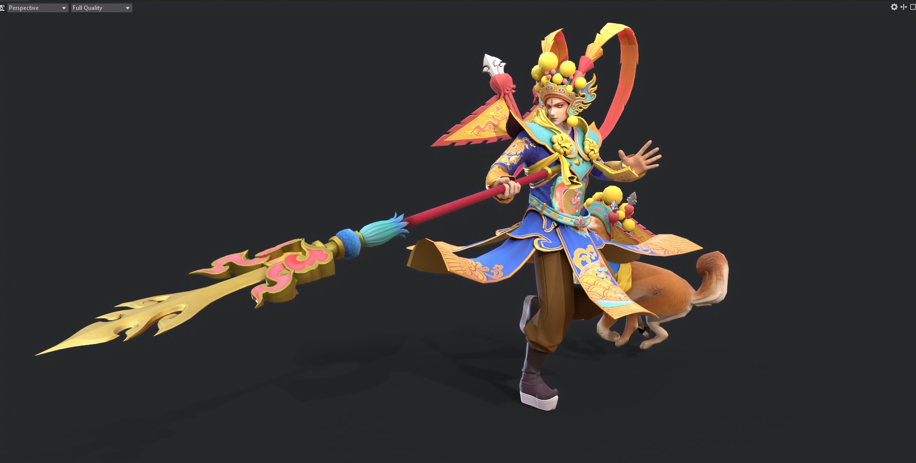 The stage actor and his dog 3D model_12