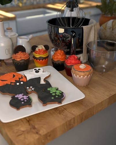 Fall Treats Low-poly 3D model
