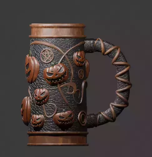 Halloween Can Holder Cup with Pumpkins 3D 3D print model