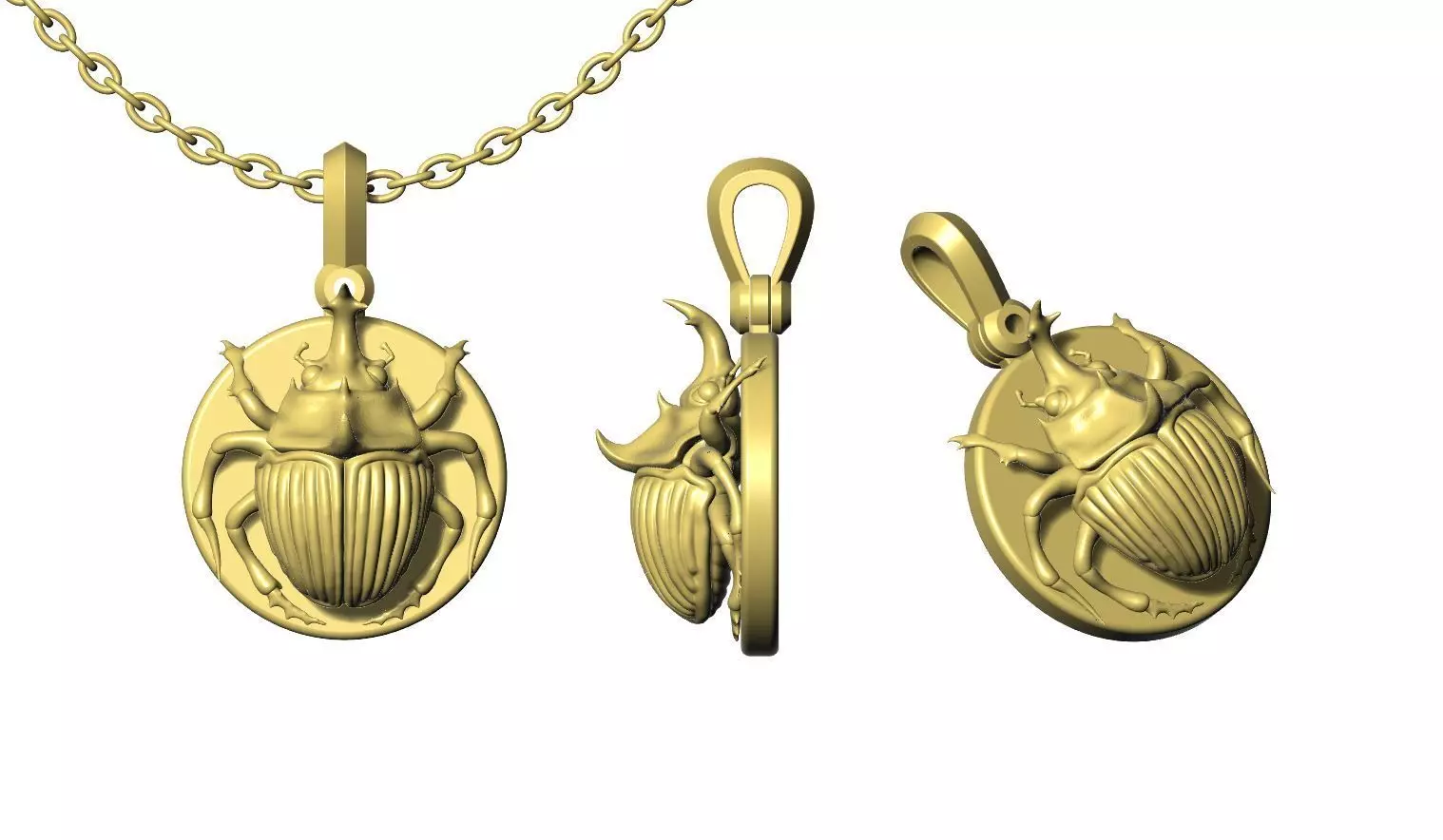 Egyptian scarab pendant design 3D print model