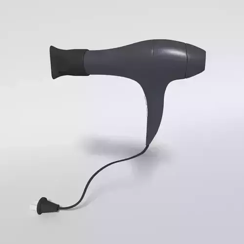 Hairdryer Low-poly 3D model