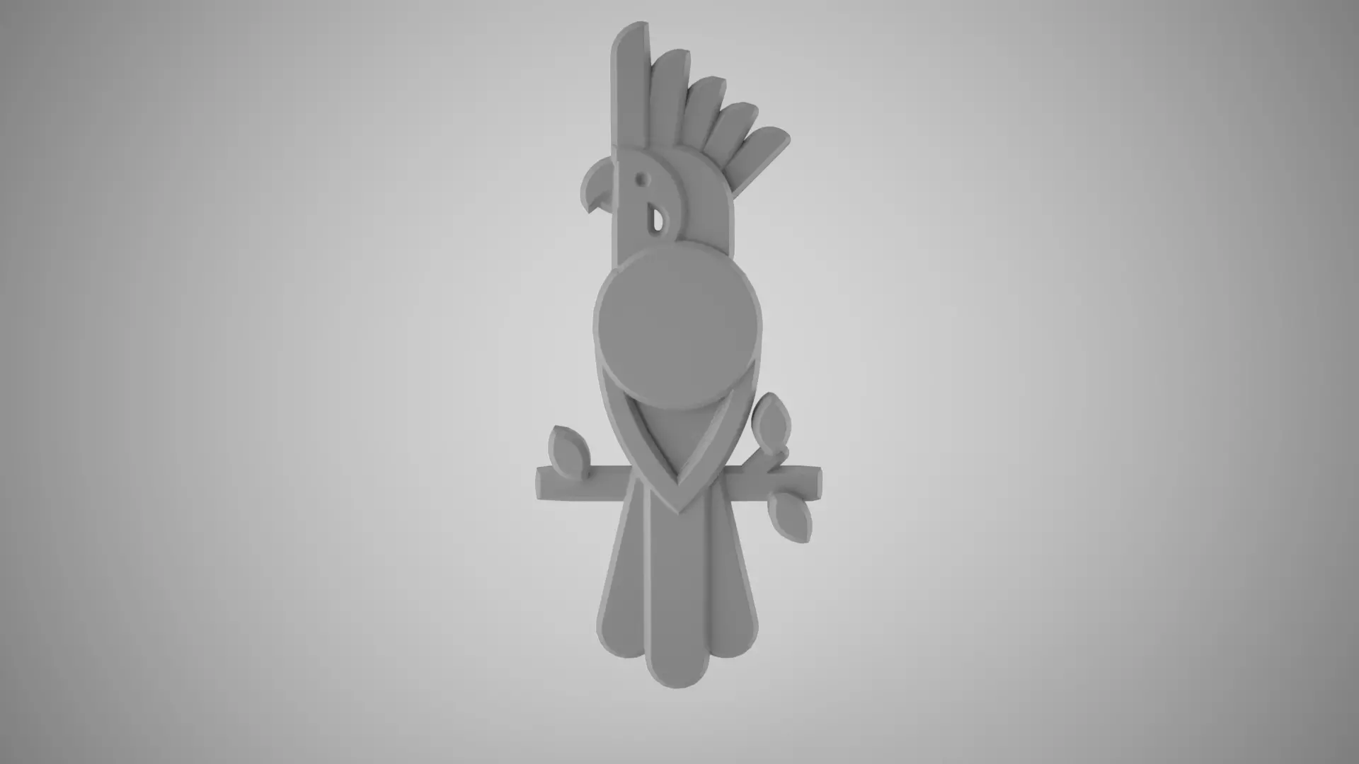 Totemic Parrot 3D print model