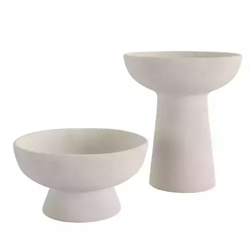 Modern Ceramic Footed Bowl