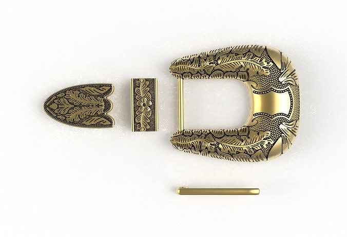 Antique Art Deco Belt Buckle 3D print model
