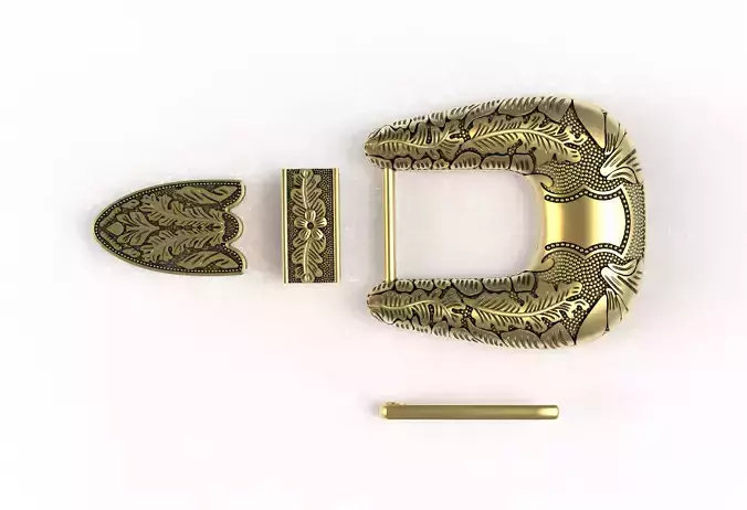 Antique Art Deco Belt Buckle 3D print model