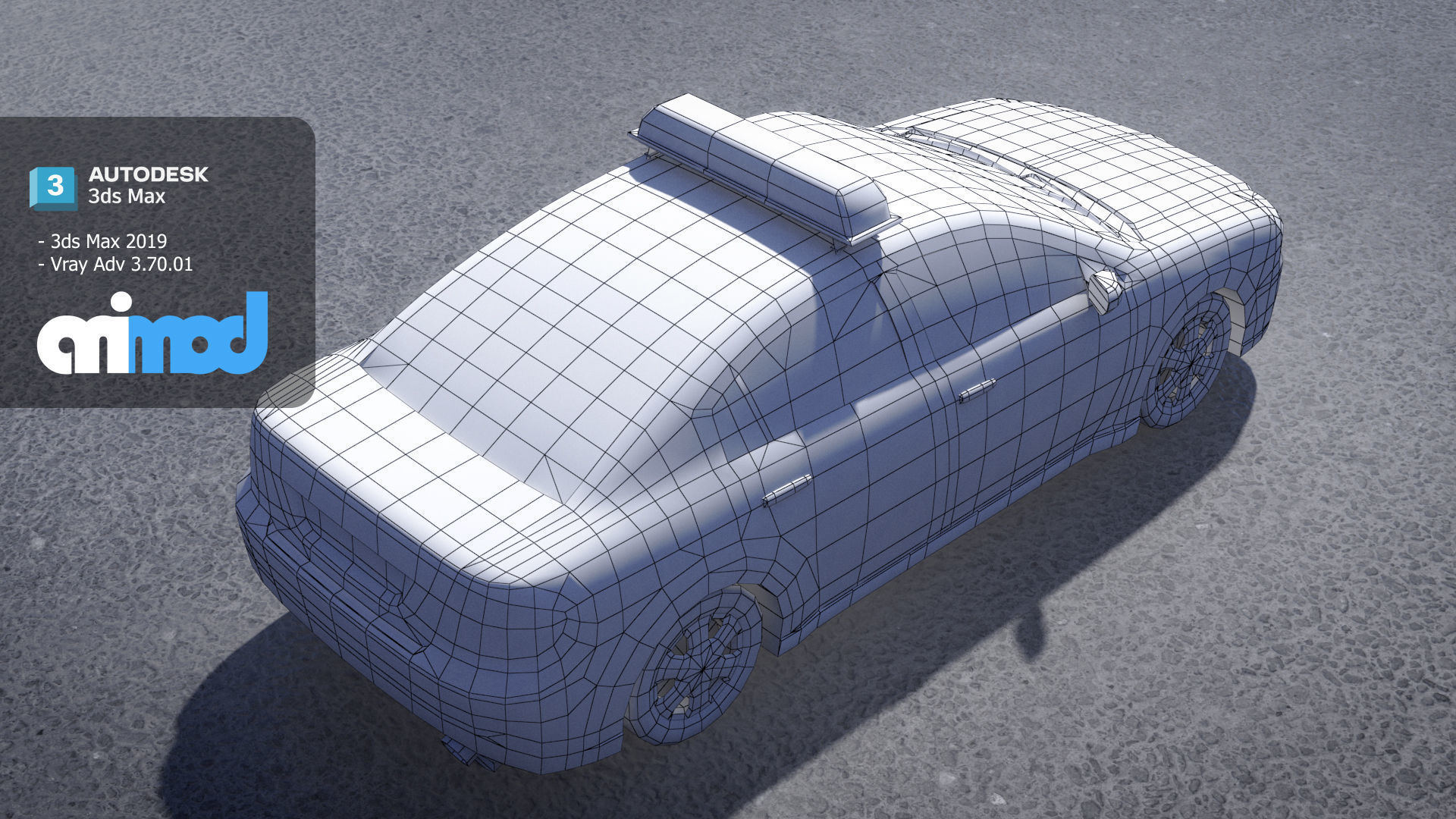TW Police Car 001 3D model_6