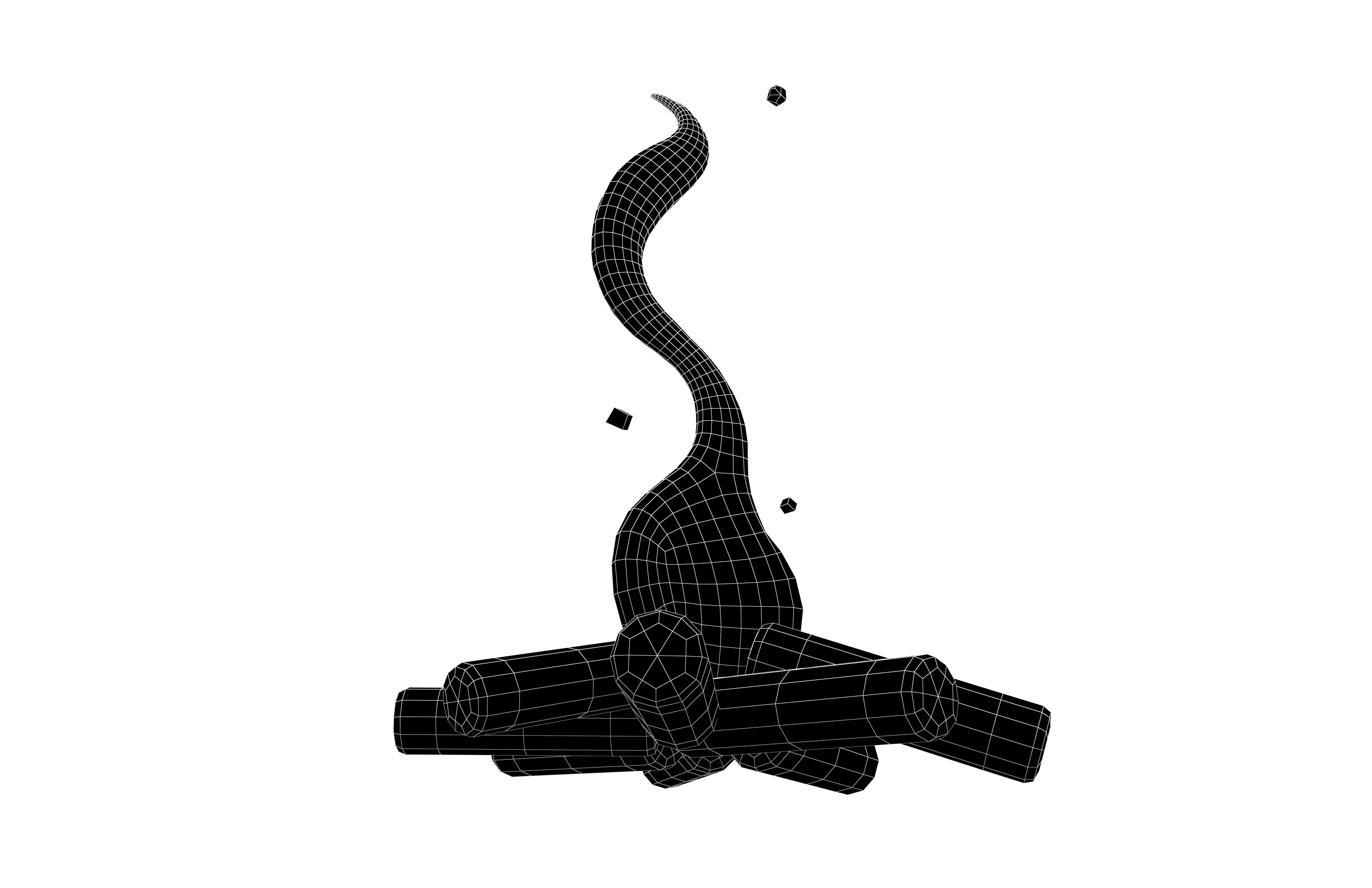 Cartoon Fire v1 001 Low-poly 3D model_7