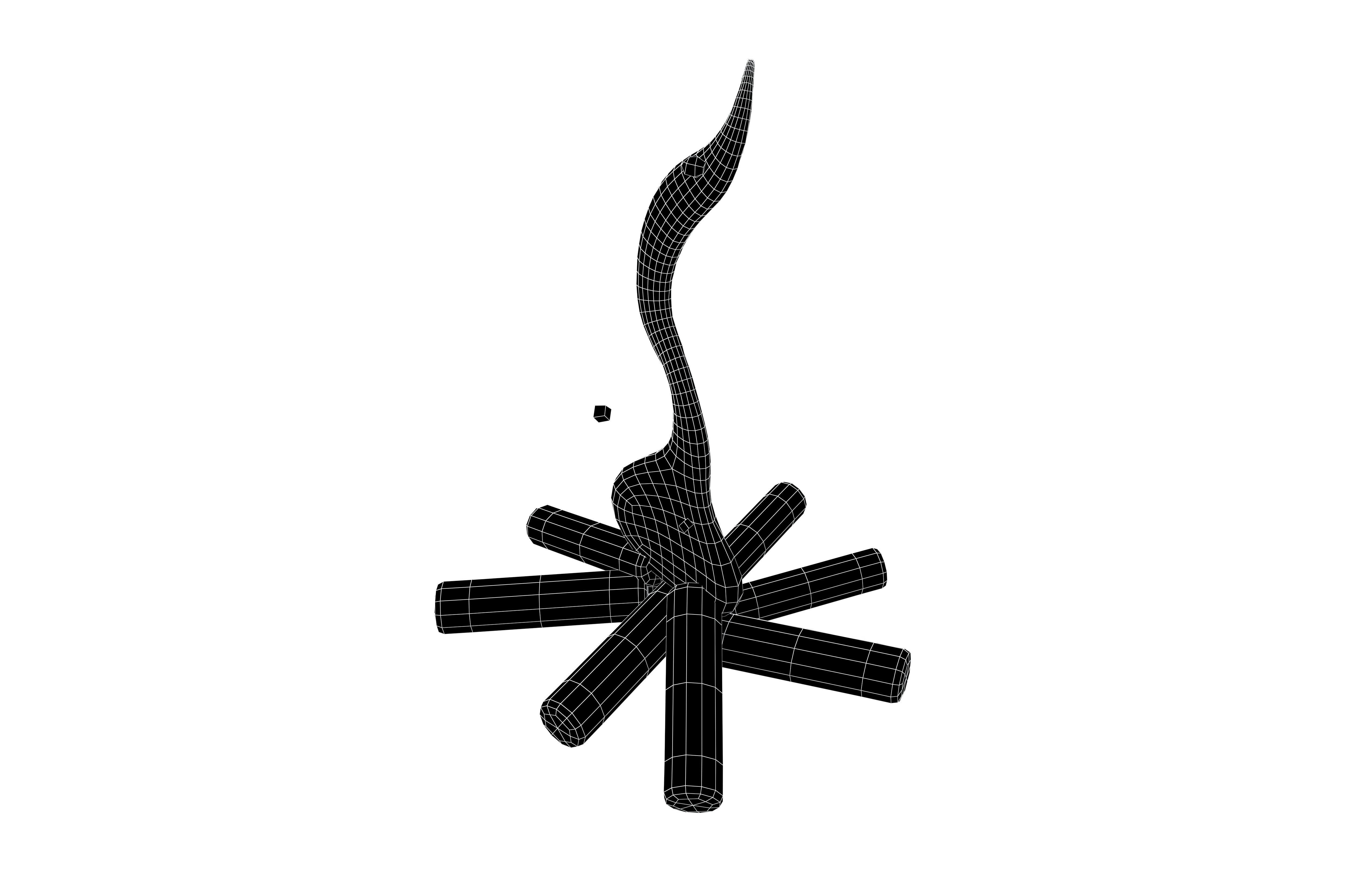 Cartoon Fire v1 001 Low-poly 3D model_6