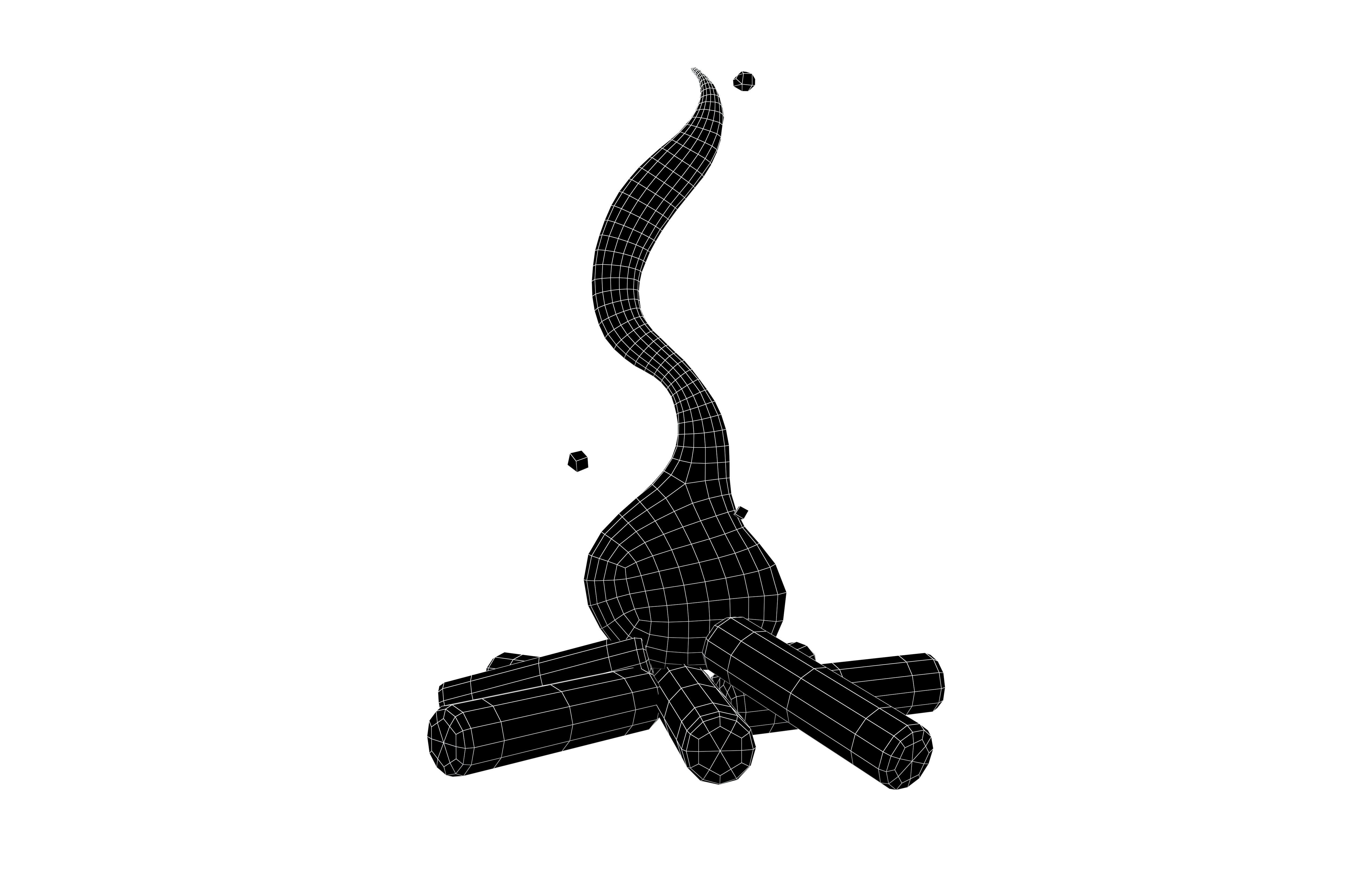 Cartoon Fire v1 001 Low-poly 3D model_5