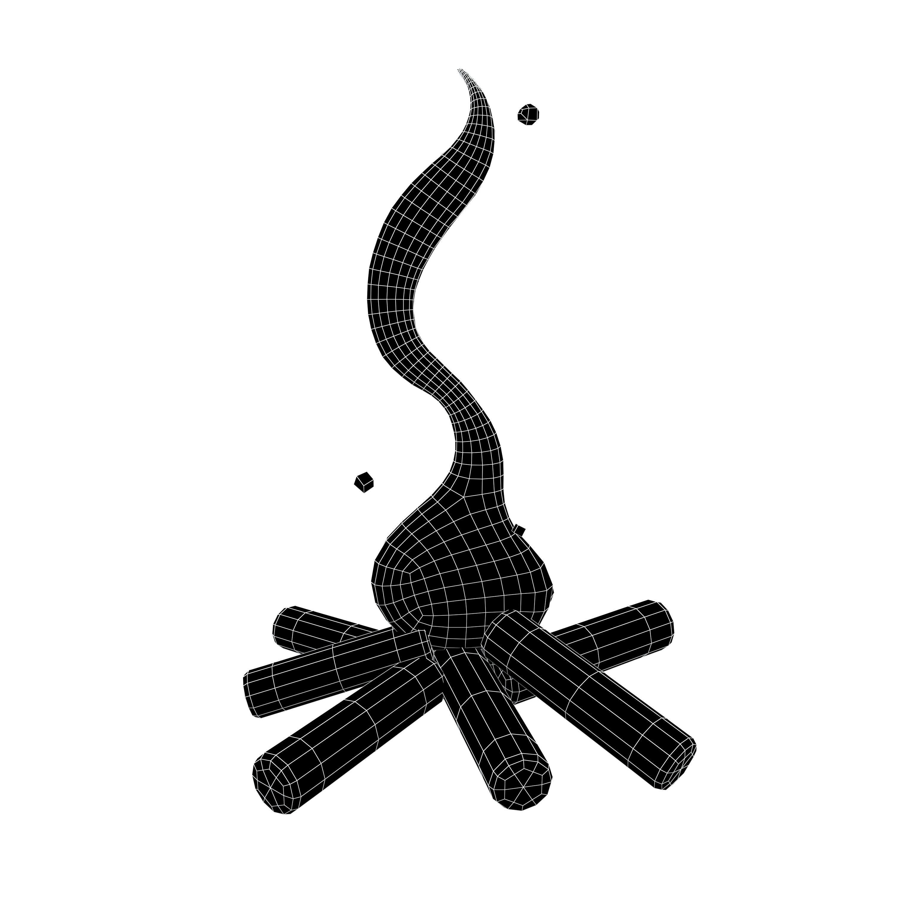 Cartoon Fire v1 001 Low-poly 3D model_4