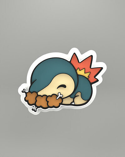 Cyndaquil Pokemon Cookie cutter  3D print model
