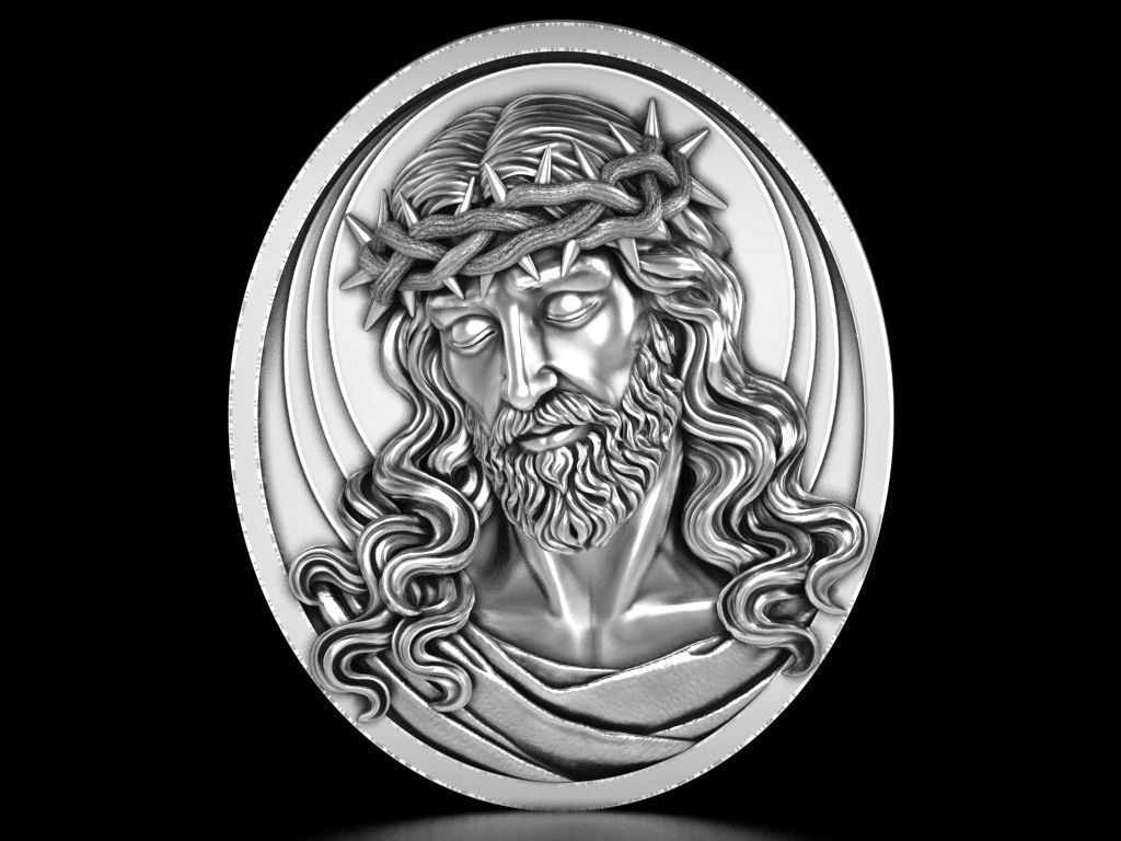 Jesus Pendant 3D print model_1