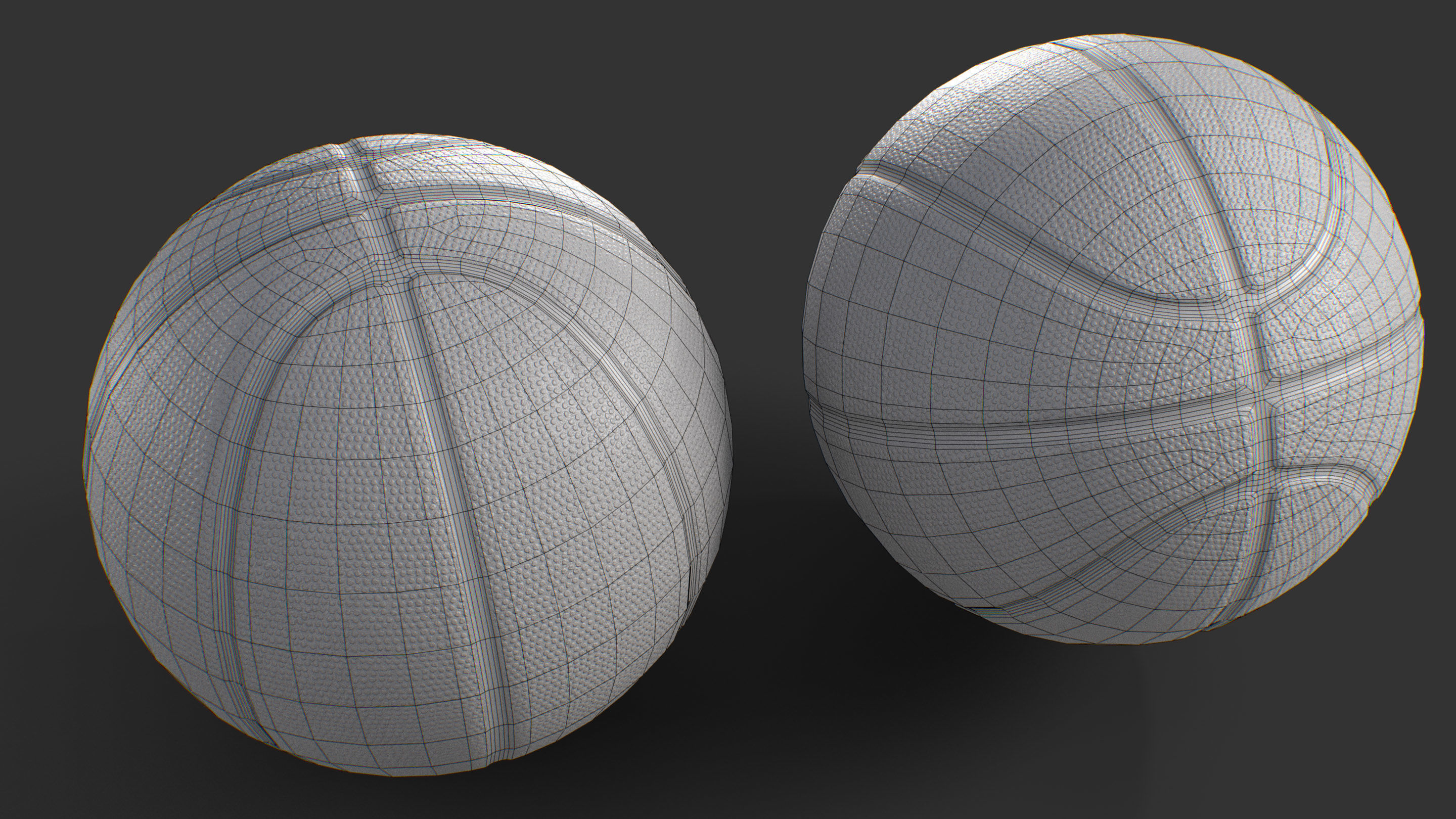 Basketball Ball Low-poly 3D model_2