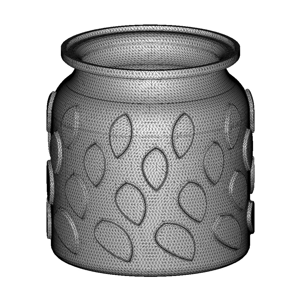 Stylish Frosted Glass Jar 3D print model_3