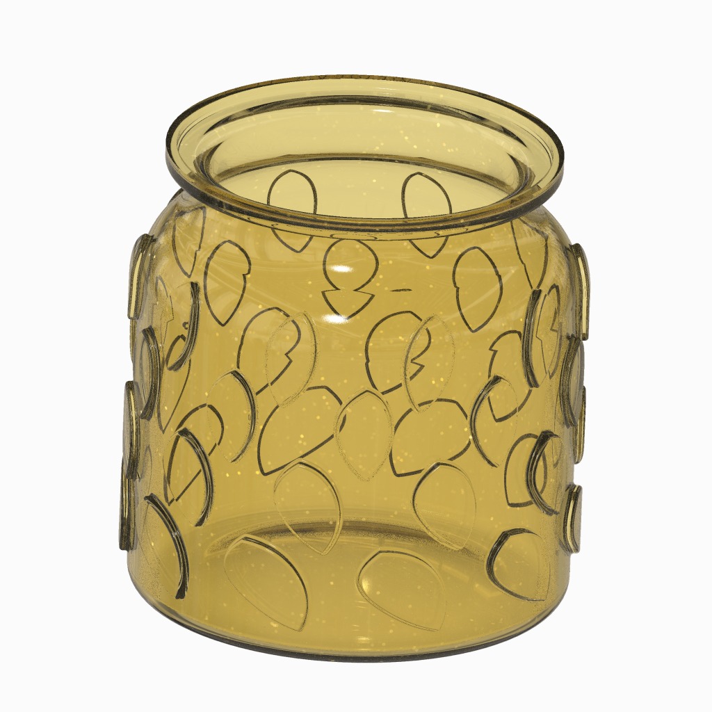 Stylish Frosted Glass Jar 3D print model_1