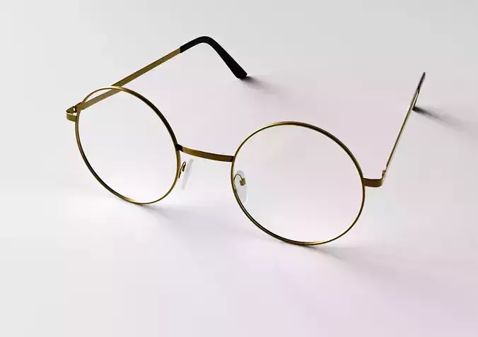 Round Reading Glasses Spectacles 3D model