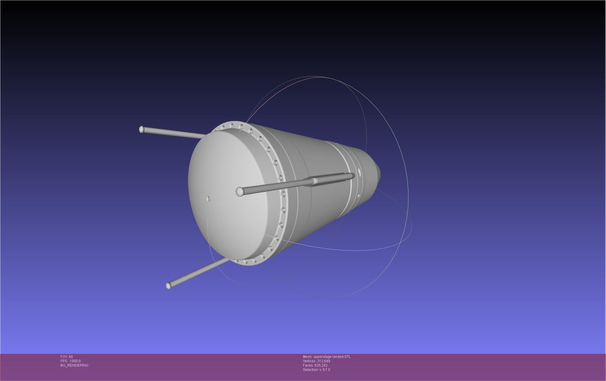 Stoke Space Nova Rocket Miniature 3D print model_103