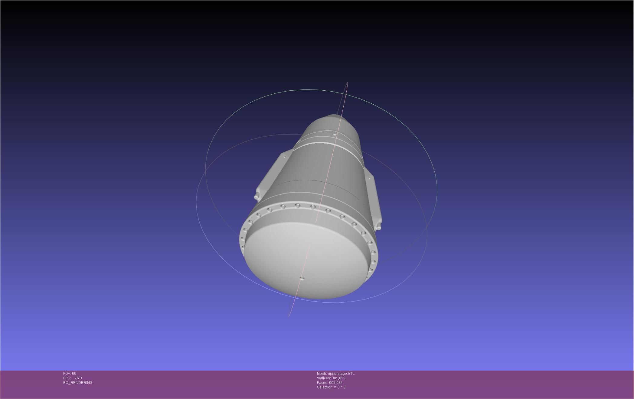 Stoke Space Nova Rocket Miniature 3D print model_3