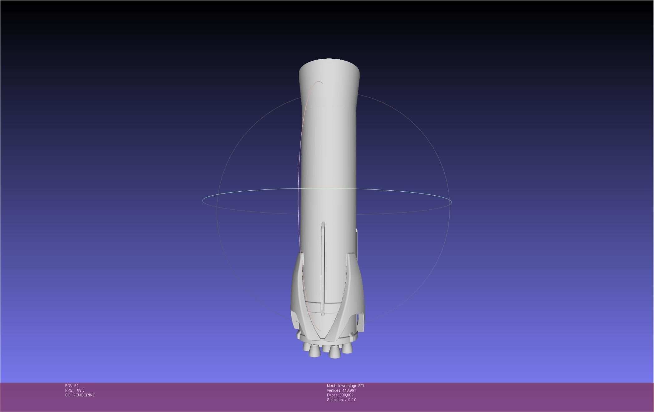 Stoke Space Nova Rocket Miniature 3D print model_2