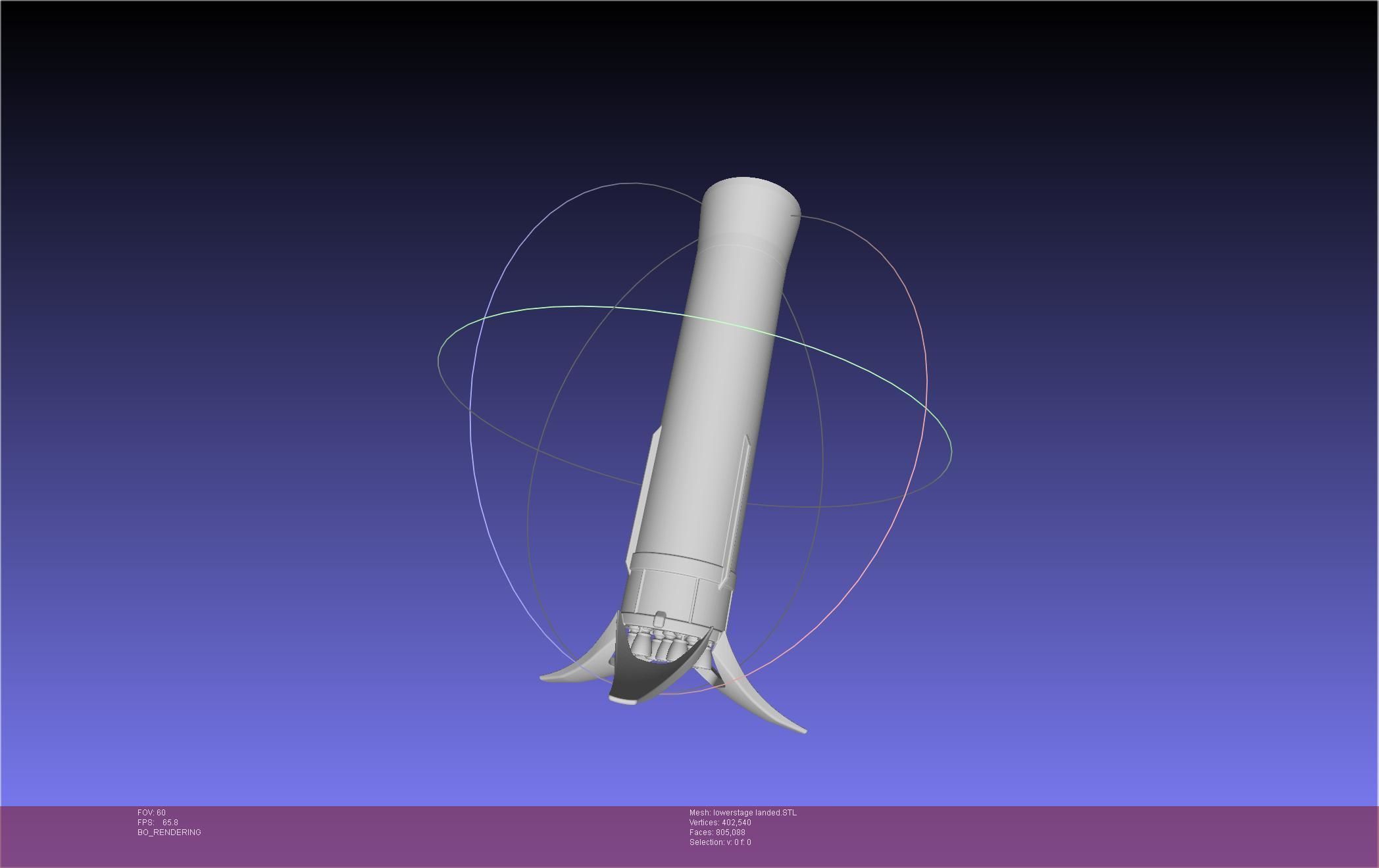 Stoke Space Nova Rocket Miniature 3D print model_44