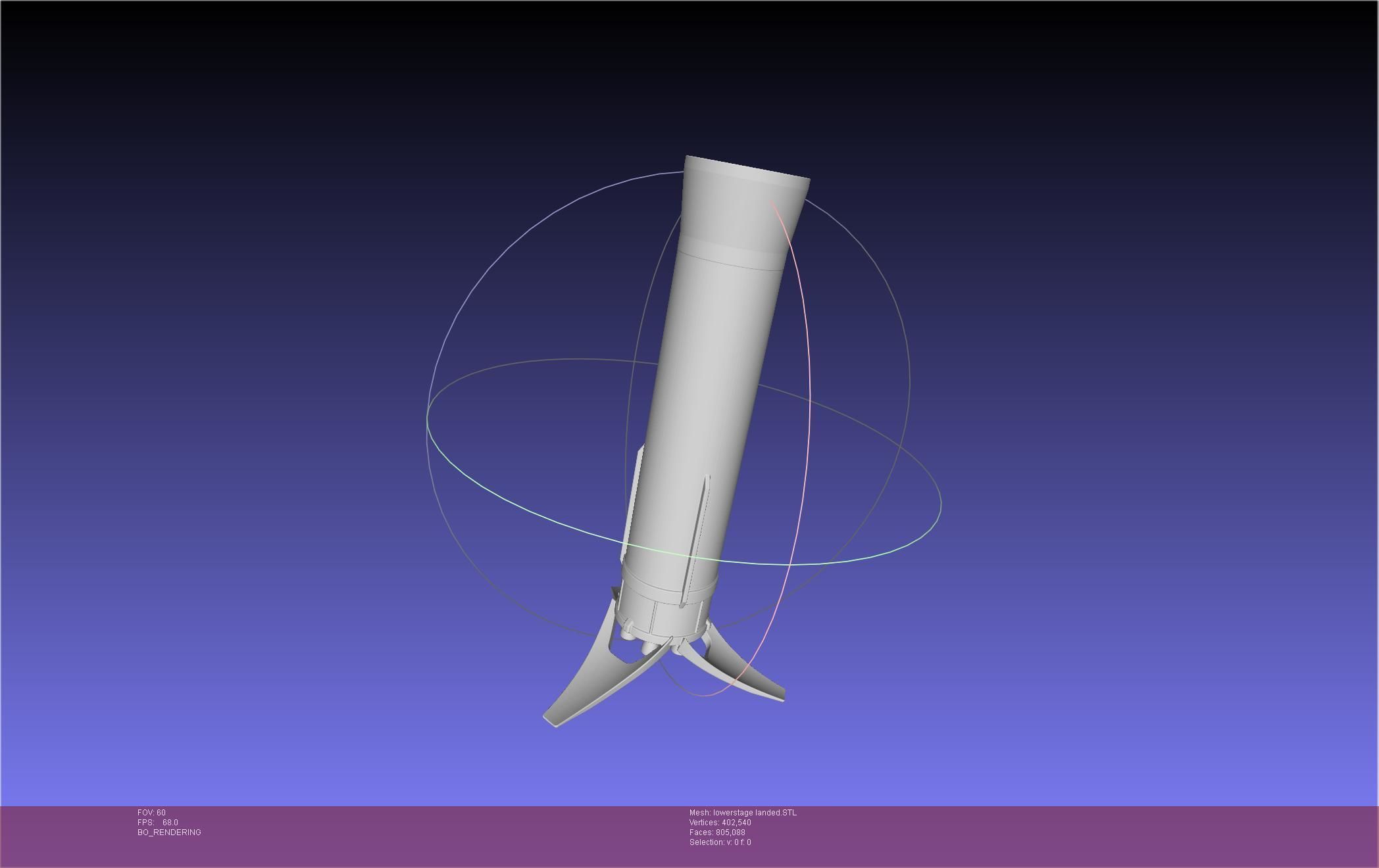 Stoke Space Nova Rocket Miniature 3D print model_51