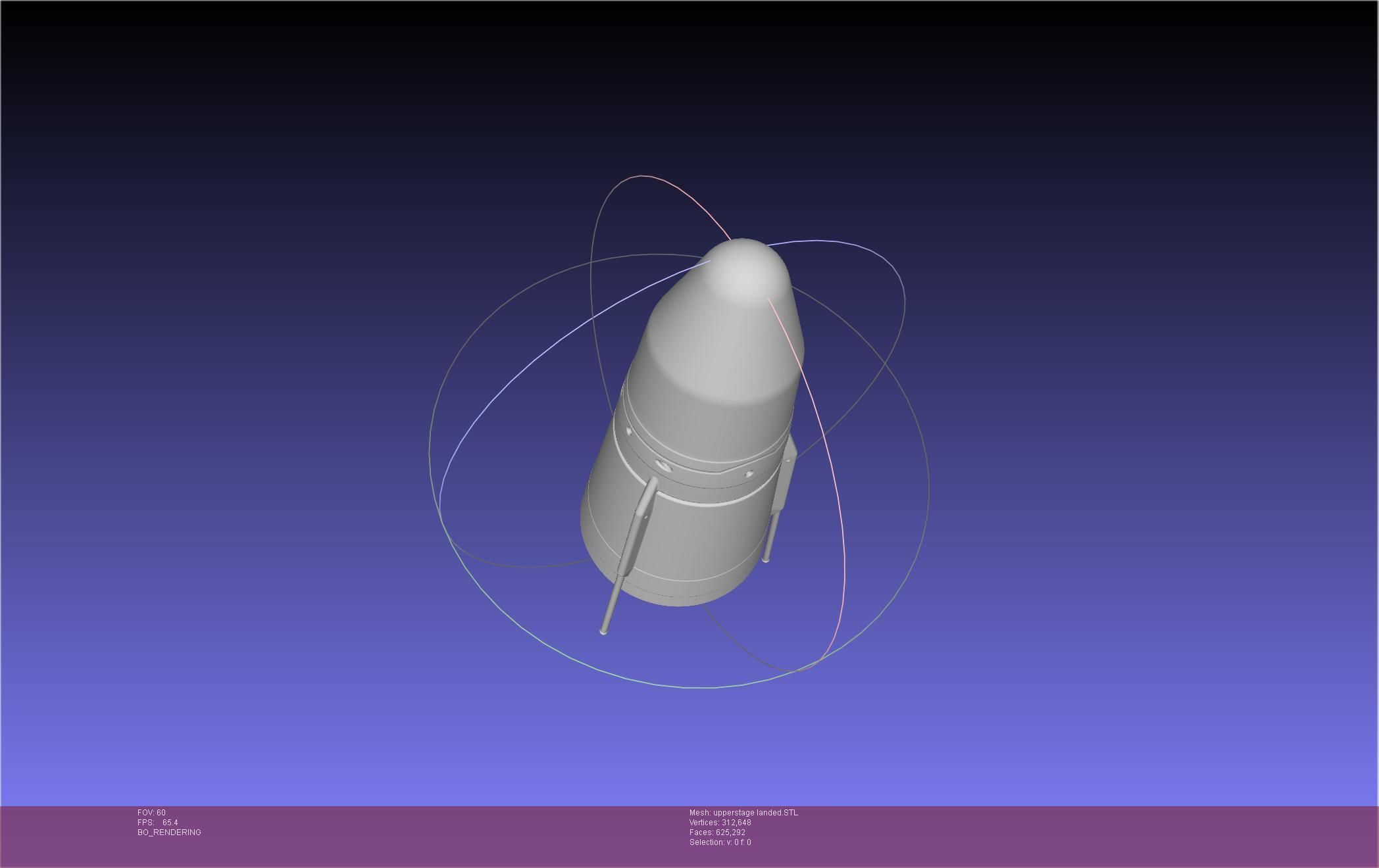 Stoke Space Nova Rocket Miniature 3D print model_76