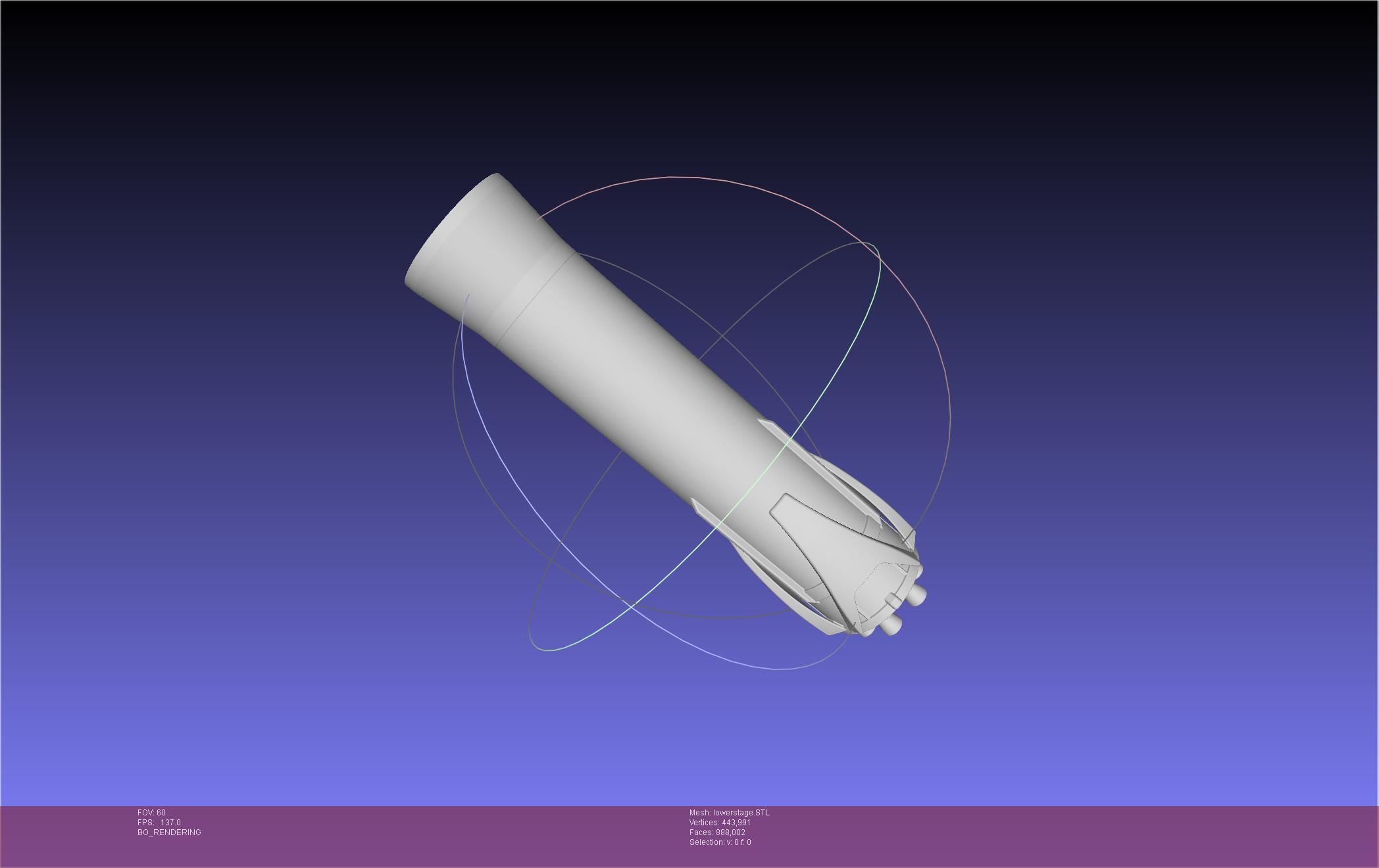 Stoke Space Nova Rocket Miniature 3D print model_61