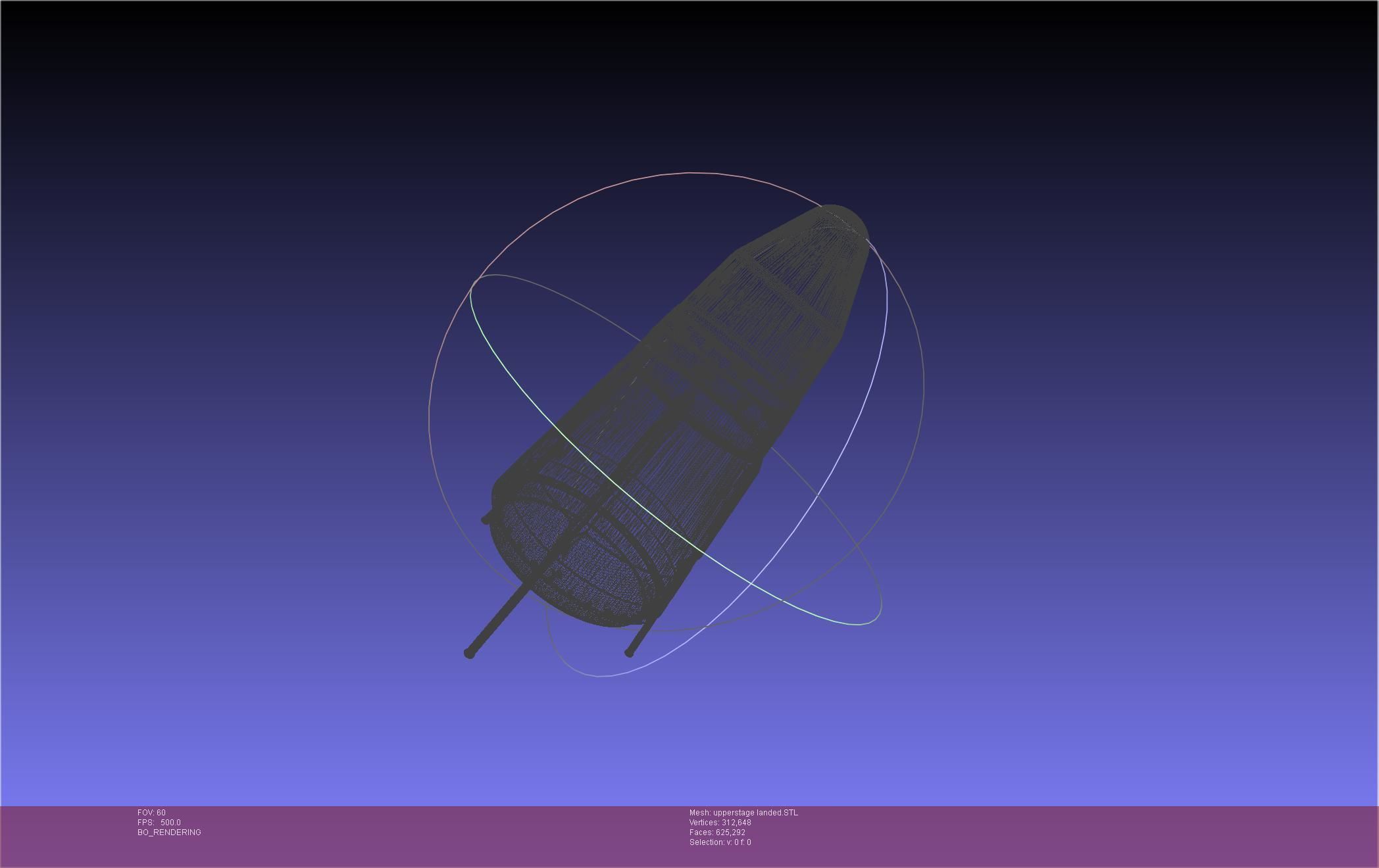 Stoke Space Nova Rocket Miniature 3D print model_100