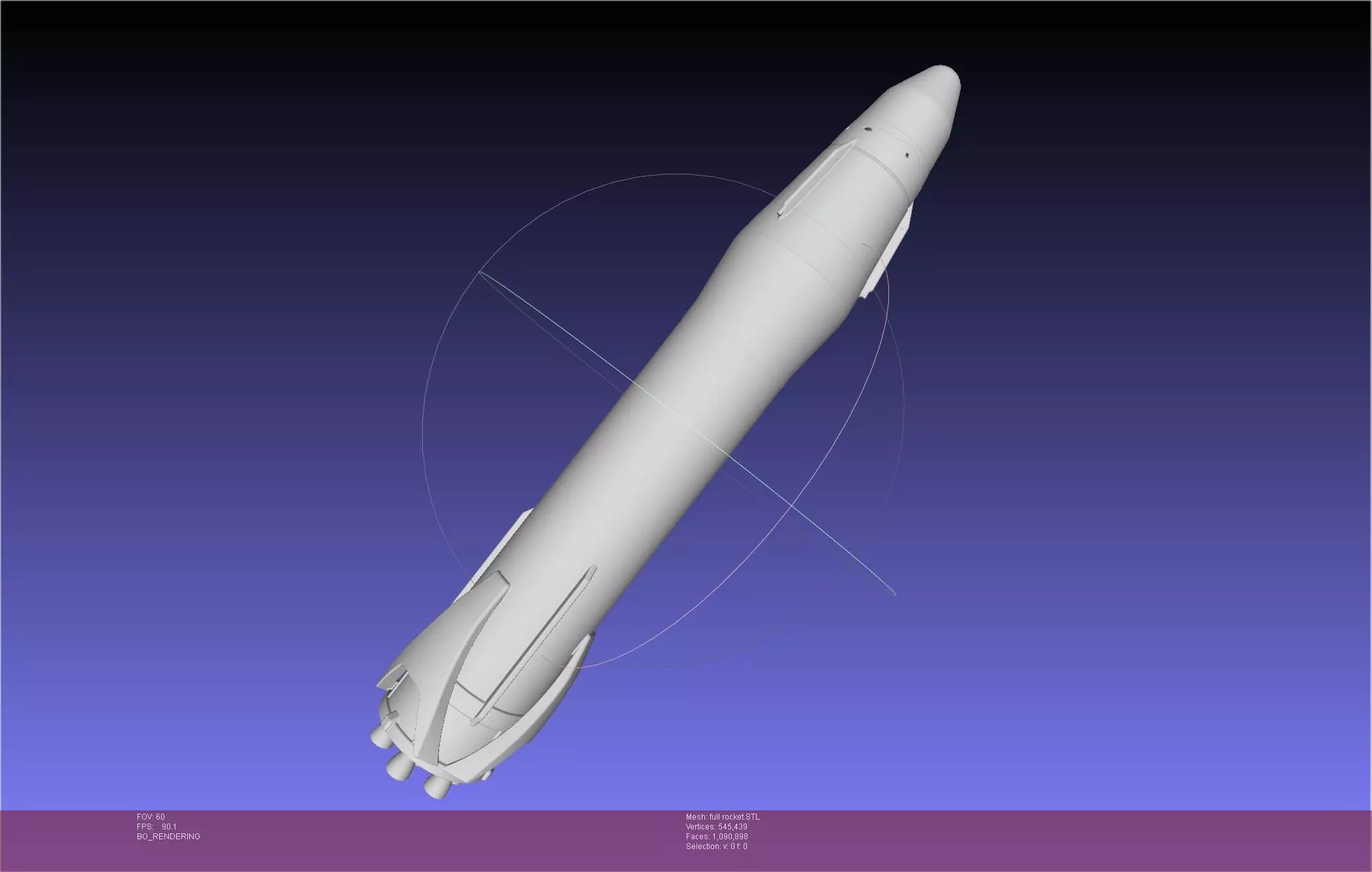Stoke Space Nova Rocket Miniature 3D print model_0