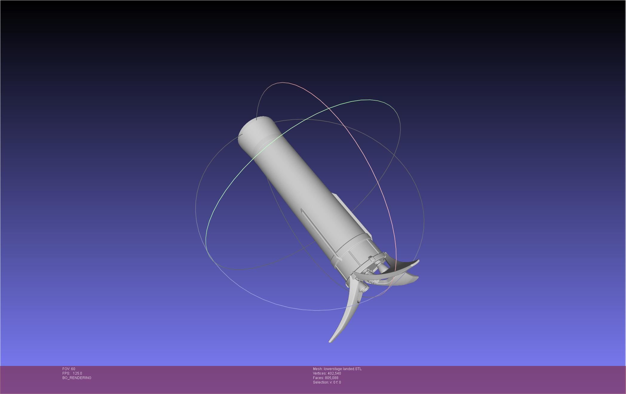 Stoke Space Nova Rocket Miniature 3D print model_45