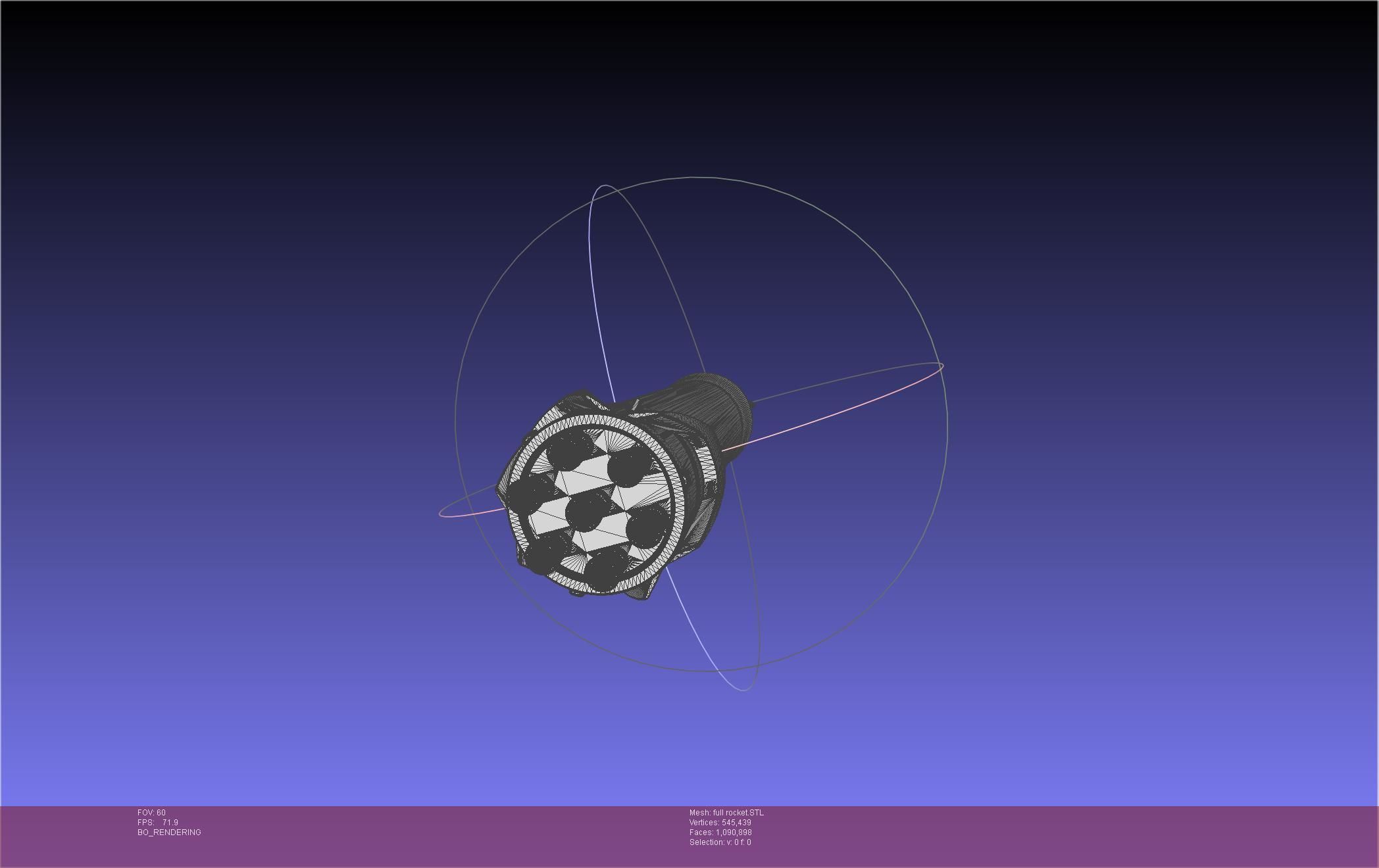 Stoke Space Nova Rocket Miniature 3D print model_31